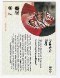 1991-92 Pro Set #599 Patrick Roy LL back image