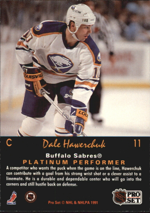 1991-92 Pro Set Platinum #11 Dale Hawerchuk back image