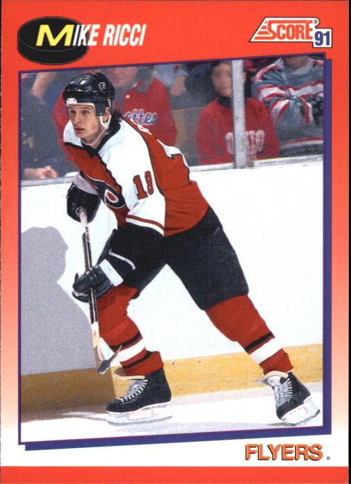 1991-92 Score Canadian Bilingual #28 Mike Ricci