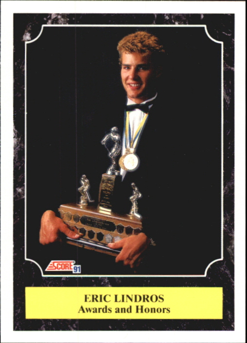 1991-92 Score Canadian Bilingual #330 Eric Lindros Medals