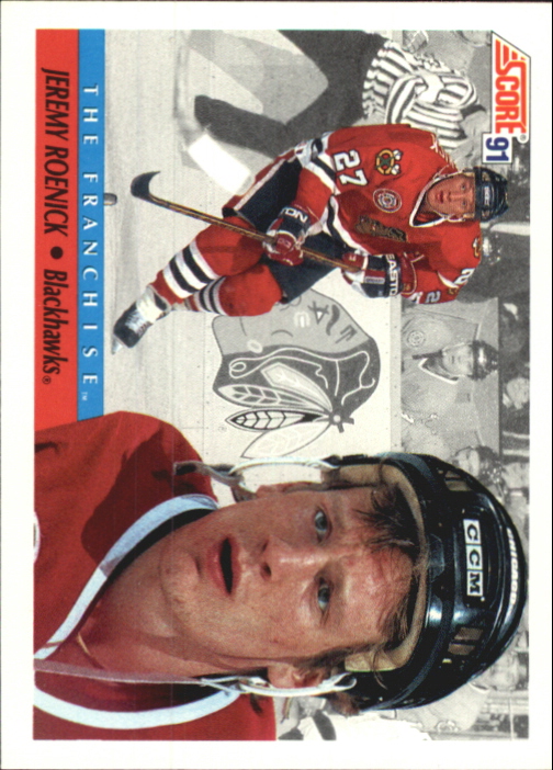 1991-92 Score Canadian Bilingual #334 Jeremy Roenick FP