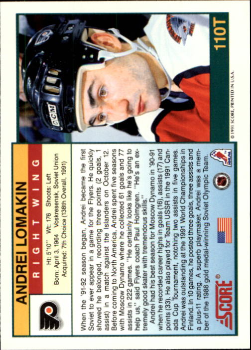 1991 92 Score Rookie Traded Hockey Cards Pick From List EBay