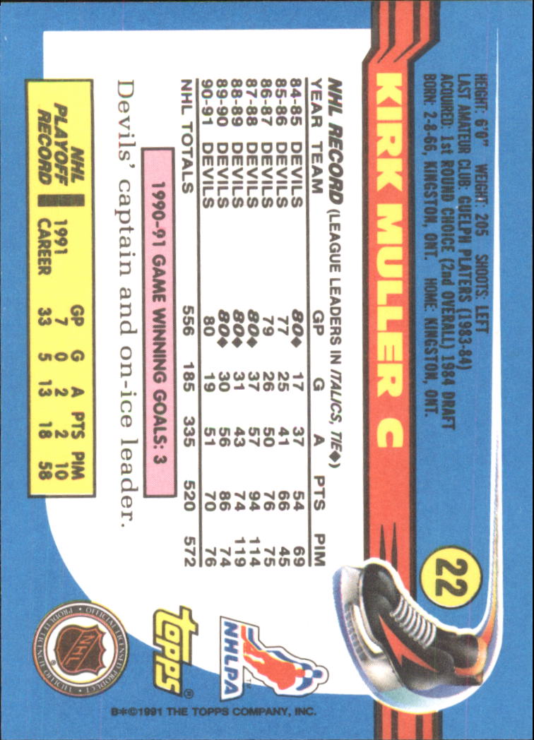 1991-92 Topps Hockey (Pick Card From List 1-307) C60 05-24 - Picture 31 of 495