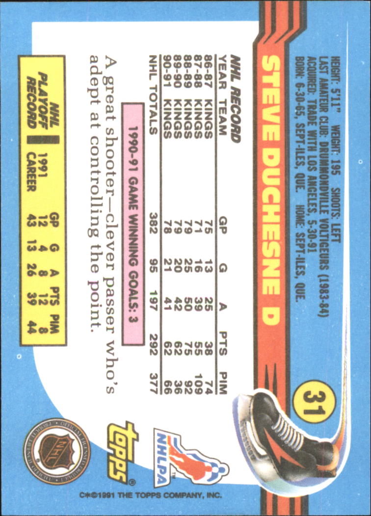 1991-92 Topps Hockey (Pick Card From List 1-307) C60 05-24 - Picture 45 of 495