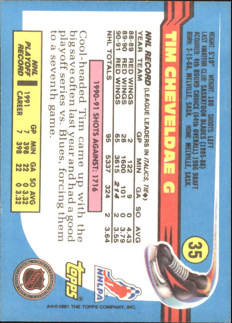 1991-92 Topps Hockey (Pick Card From List 1-307) C60 05-24 - Picture 51 of 495