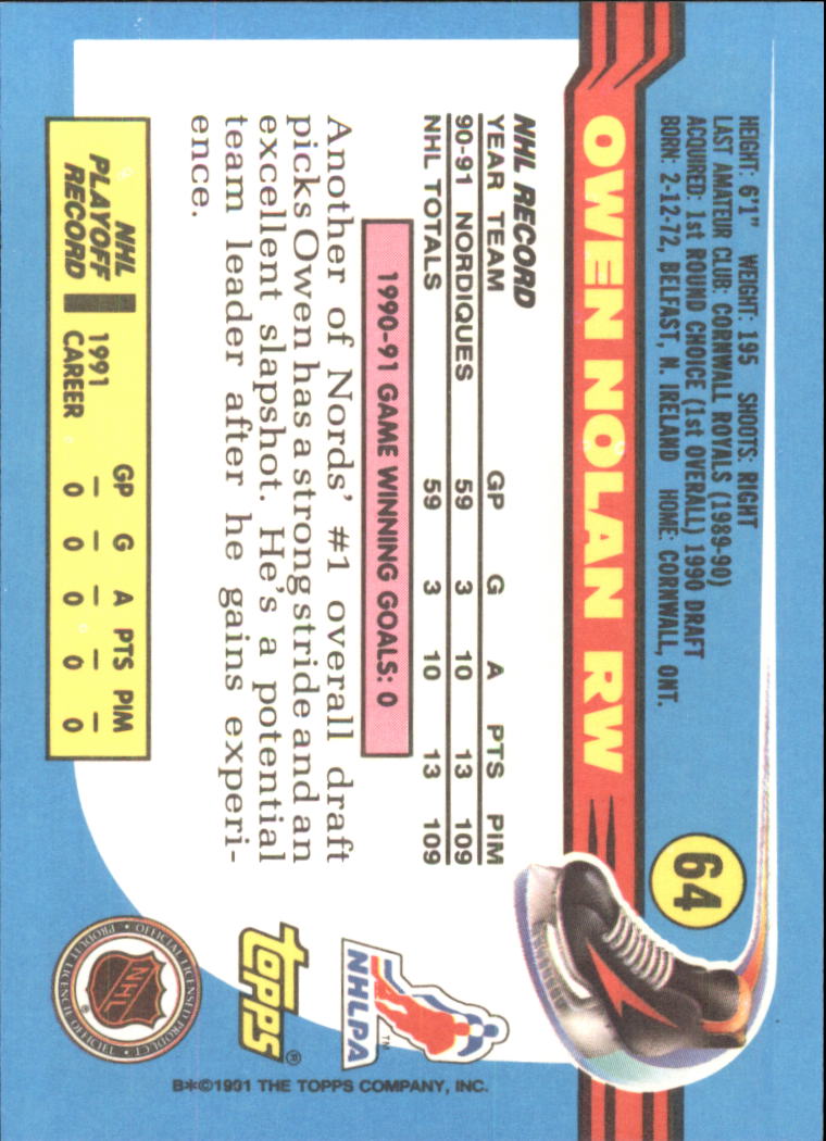 1991-92 Topps Hockey (Pick Card From List 1-307) C60 05-24 - Picture 103 of 495