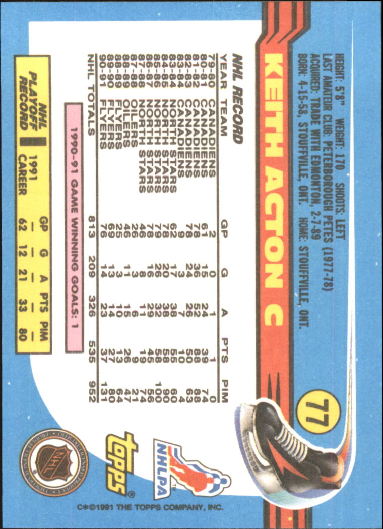1991-92 Topps Hockey (Pick Card From List 1-307) C60 05-24 - Picture 123 of 495