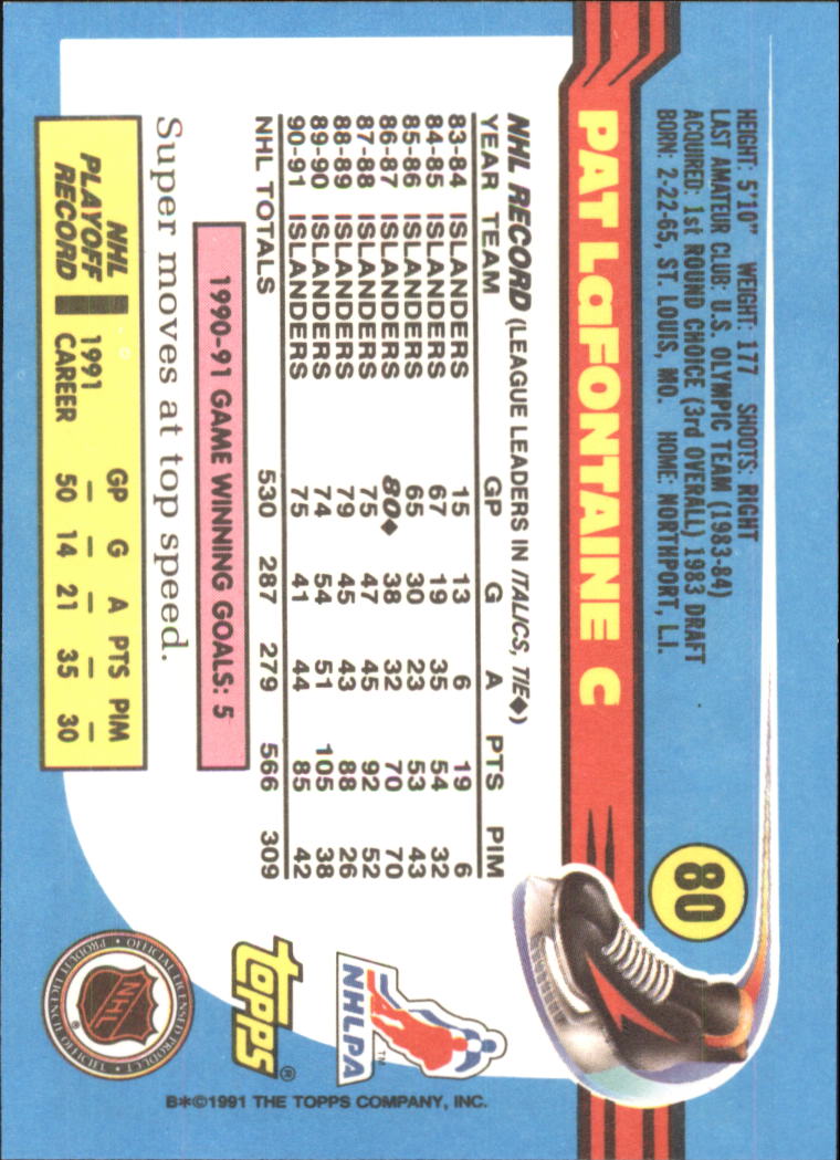 1991-92 Topps Hockey (Pick Card From List 1-307) C60 05-24 - Picture 127 of 495