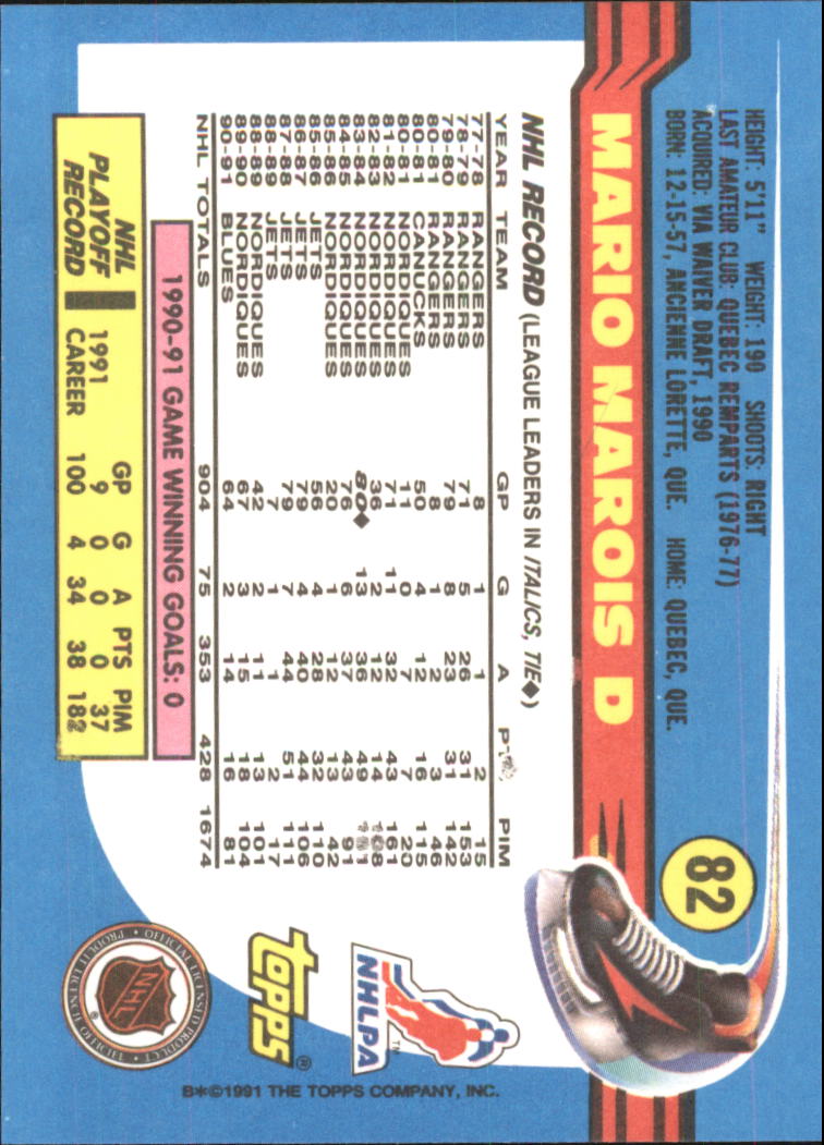 1991-92 Topps Hockey (Pick Card From List 1-307) C60 05-24 - Picture 131 of 495