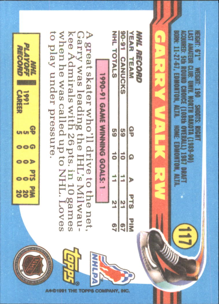 1991-92 Topps Hockey (Pick Card From List 1-307) C60 05-24 - Picture 187 of 495