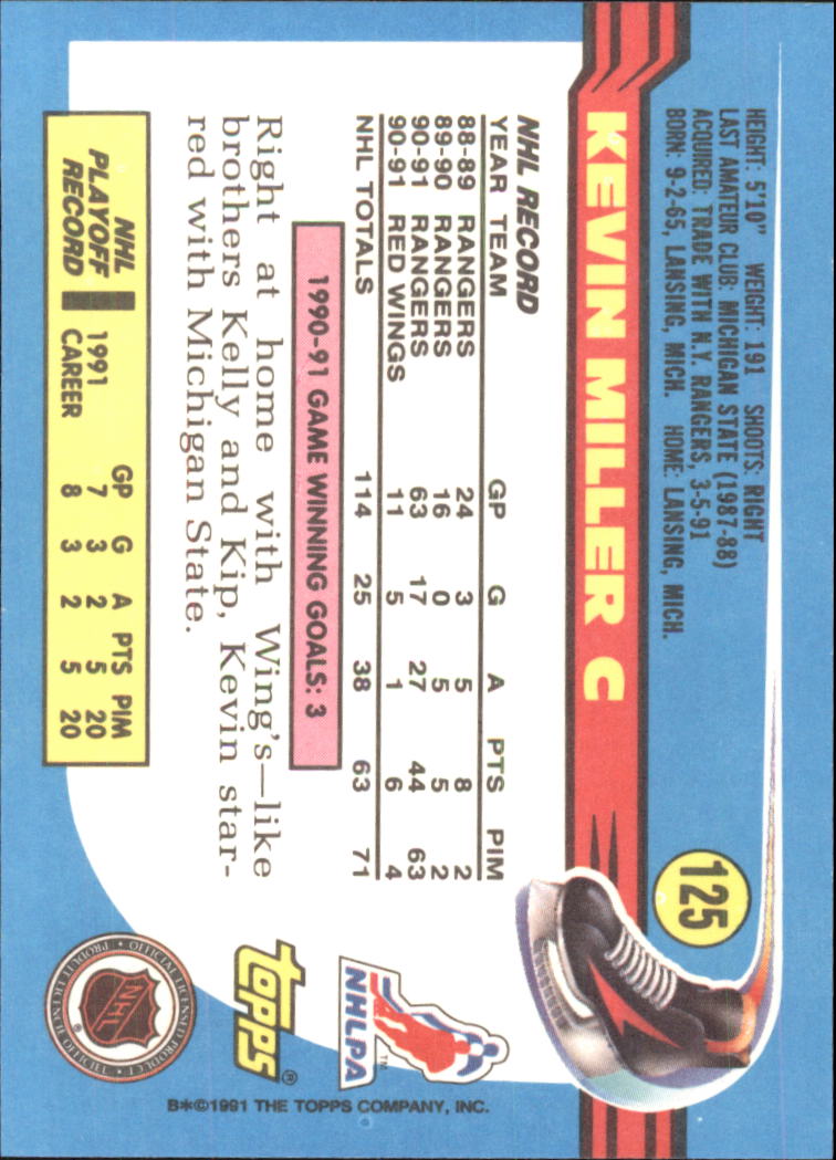1991-92 Topps Hockey (Pick Card From List 1-307) C60 05-24 - Picture 199 of 495