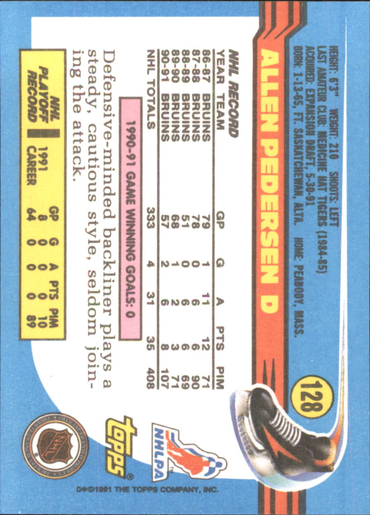 1991-92 Topps Hockey (Pick Card From List 1-307) C60 05-24 - Picture 201 of 495