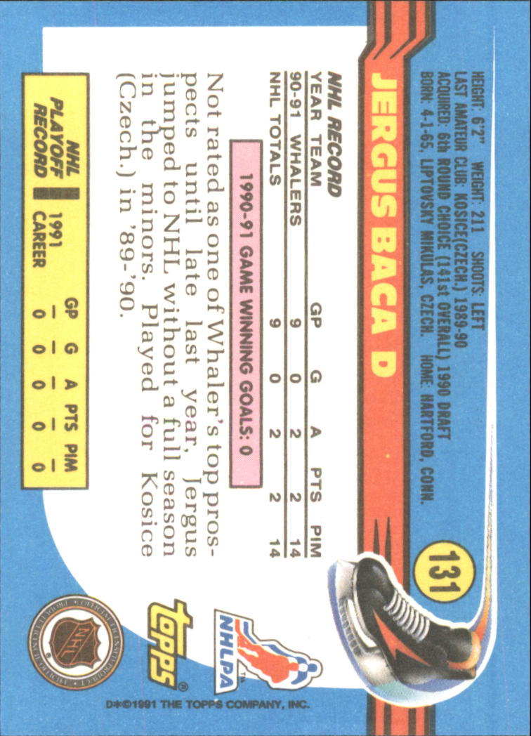 1991-92 Topps Hockey (Pick Card From List 1-307) C60 05-24 - Picture 207 of 495