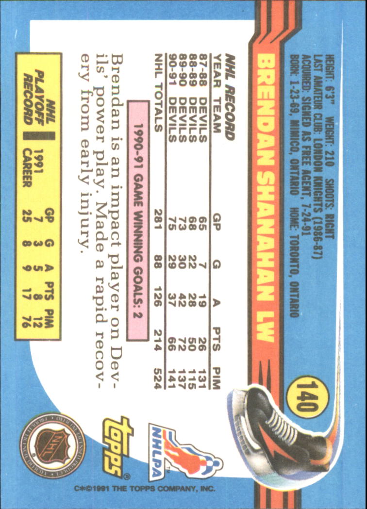1991-92 Topps Hockey (Pick Card From List 1-307) C60 05-24 - Picture 221 of 495