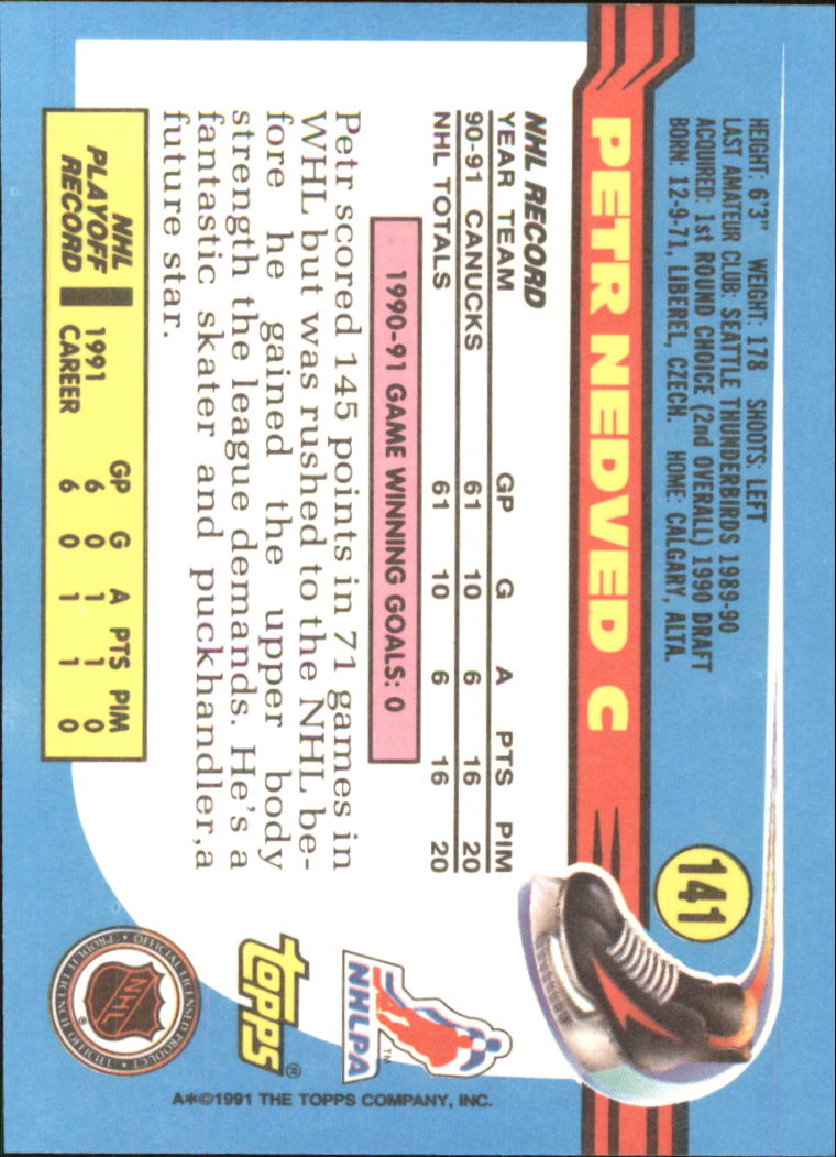 1991-92 Topps Hockey (Pick Card From List 1-307) C60 05-24 - Picture 223 of 495