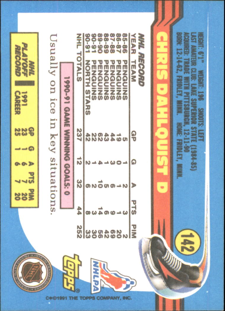 1991-92 Topps Hockey (Pick Card From List 1-307) C60 05-24 - Picture 225 of 495