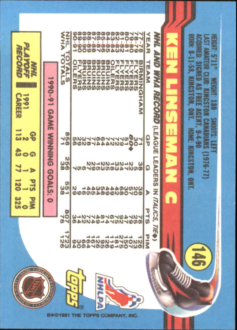 1991-92 Topps Hockey (Pick Card From List 1-307) C60 05-24 - Picture 233 of 495