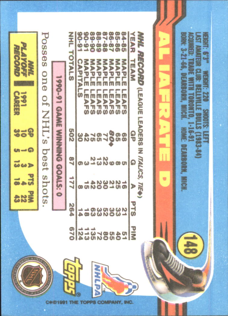1991-92 Topps Hockey (Pick Card From List 1-307) C60 05-24 - Picture 237 of 495