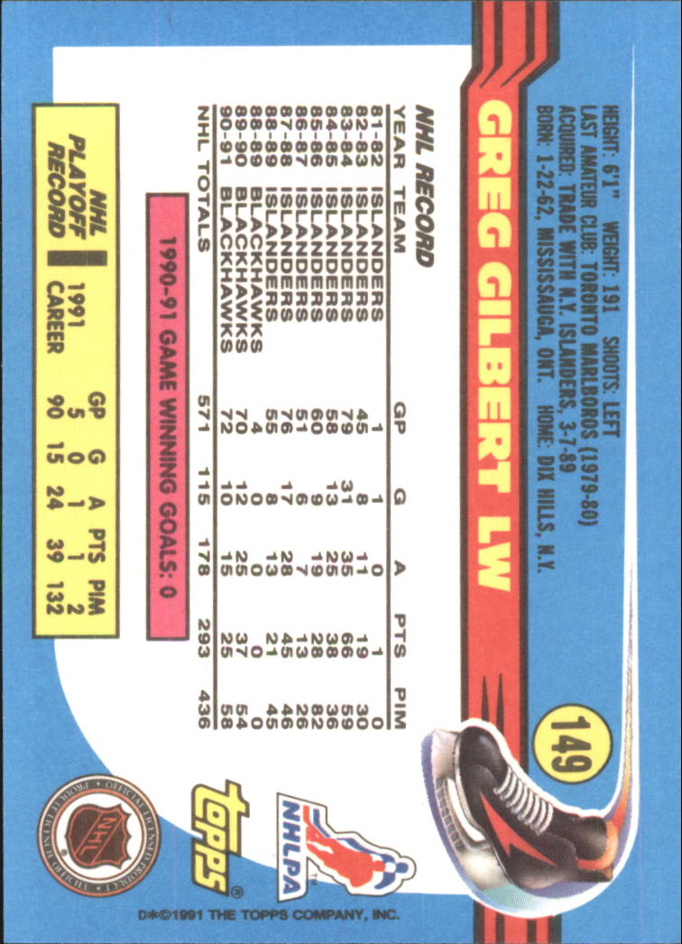 1991-92 Topps Hockey (Pick Card From List 1-307) C60 05-24 - Picture 239 of 495