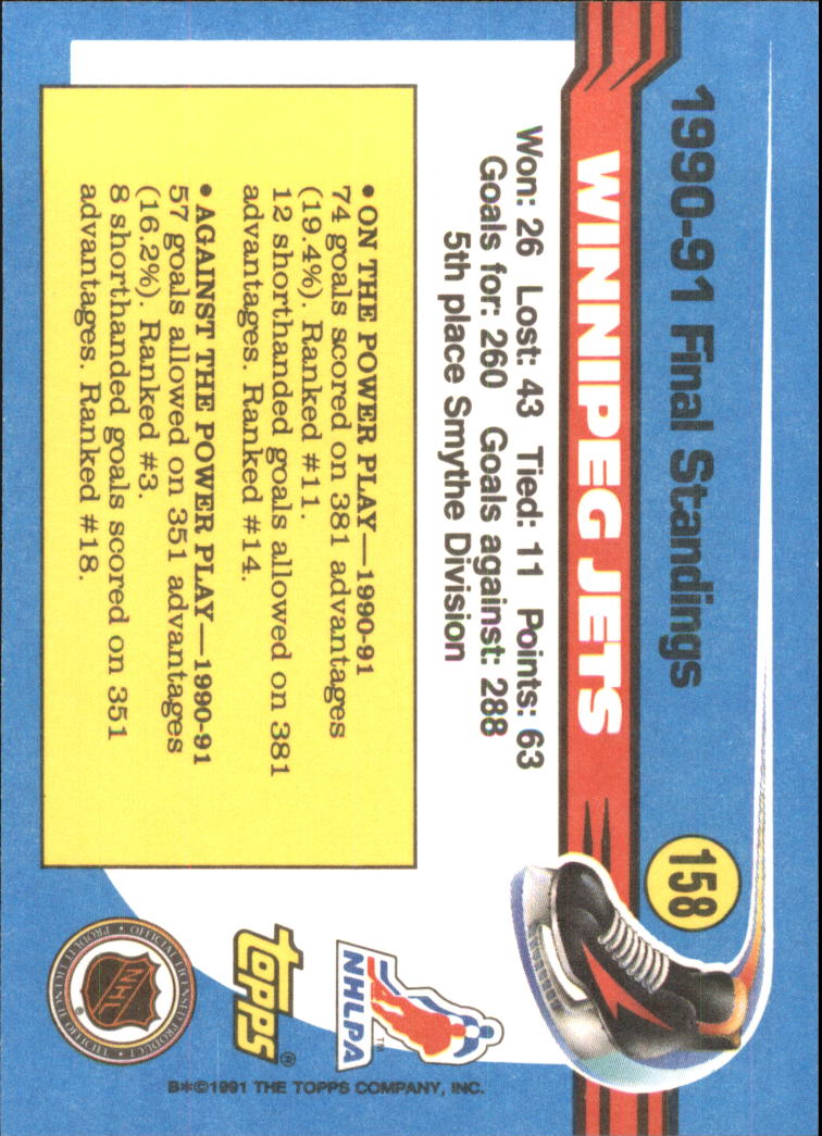 1991-92 Topps Hockey (Pick Card From List 1-307) C60 05-24 - Picture 255 of 495
