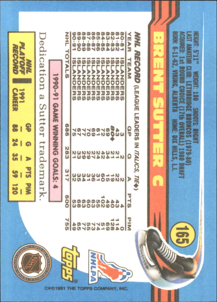 1991-92 Topps Hockey (Pick Card From List 1-307) C60 05-24 - Picture 269 of 495