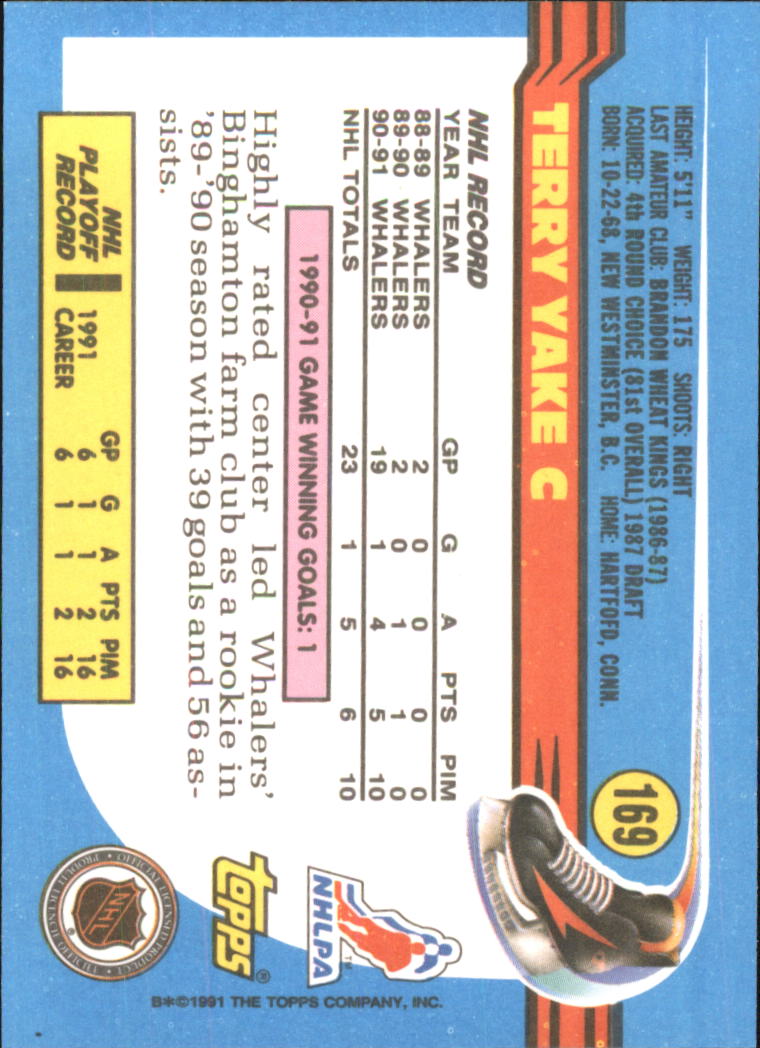 1991-92 Topps Hockey (Pick Card From List 1-307) C60 05-24 - Picture 275 of 495