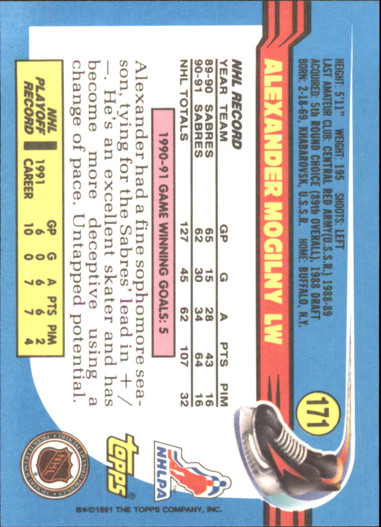 1991-92 Topps Hockey (Pick Card From List 1-307) C60 05-24 - Picture 279 of 495