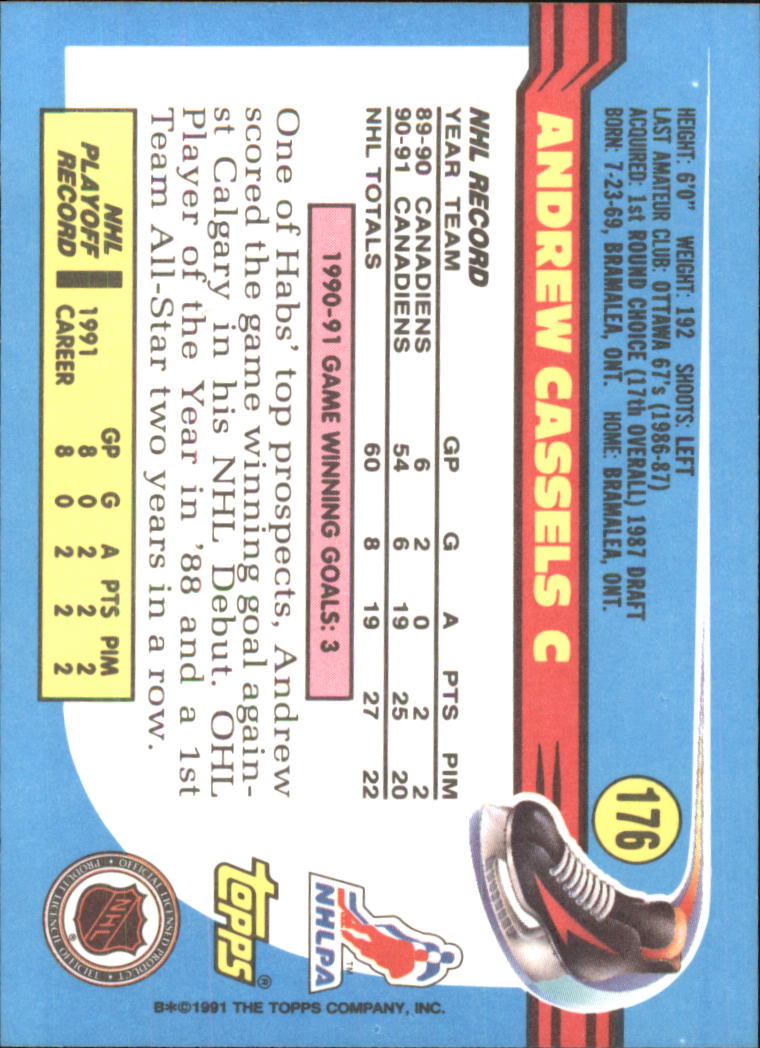 1991-92 Topps Hockey (Pick Card From List 1-307) C60 05-24 - Picture 287 of 495