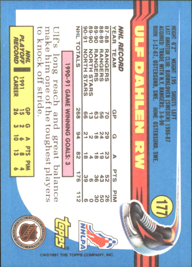 1991-92 Topps Hockey (Pick Card From List 1-307) C60 05-24 - Picture 289 of 495
