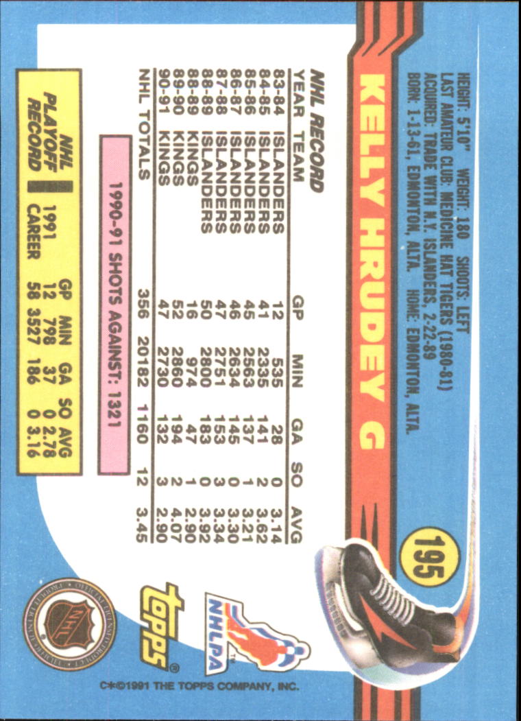 1991-92 Topps Hockey (Pick Card From List 1-307) C60 05-24 - Picture 317 of 495