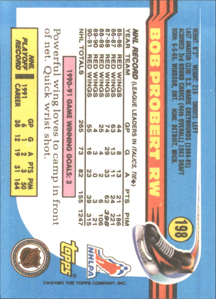 1991-92 Topps Hockey (Pick Card From List 1-307) C60 05-24 - Picture 323 of 495