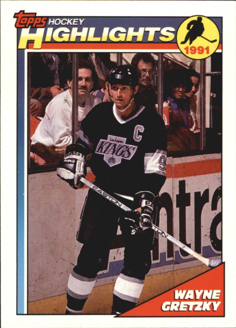 1991-92 Topps #201 Wayne Gretzky HL UER/(Thomas Sandstrom on back)