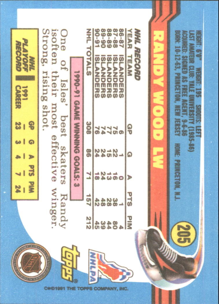 1991-92 Topps Hockey (Pick Card From List 1-307) C60 05-24 - Picture 335 of 495