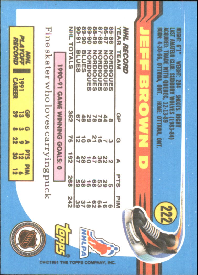 1991-92 Topps Hockey (Pick Card From List 1-307) C60 05-24 - Picture 361 of 495