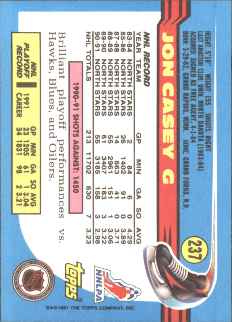 1991-92 Topps Hockey (Pick Card From List 1-307) C60 05-24 - Picture 387 of 495