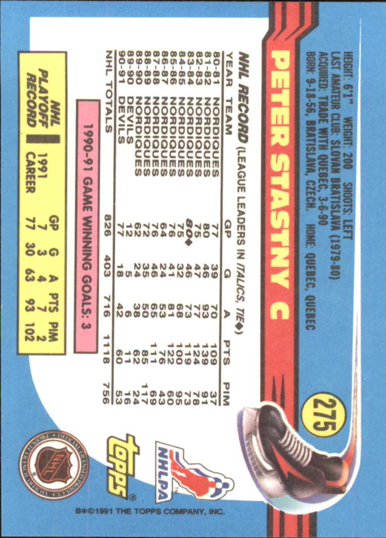 1991-92 Topps Hockey (Pick Card From List 1-307) C60 05-24 - Picture 437 of 495