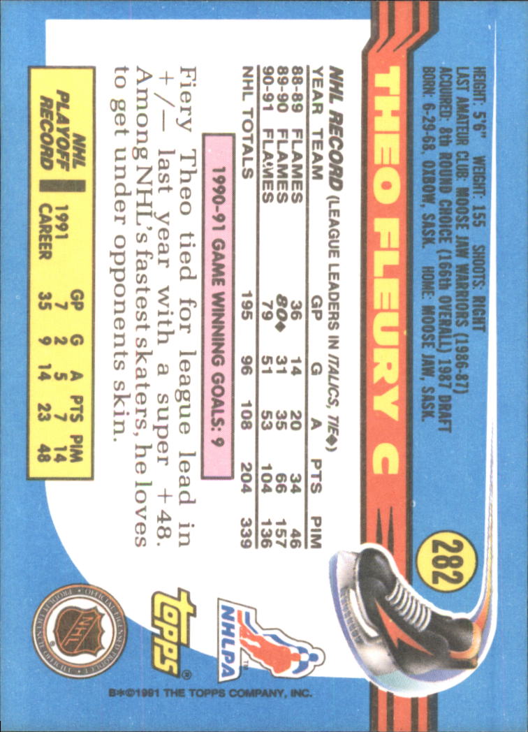 1991-92 Topps Hockey (Pick Card From List 1-307) C60 05-24 - Picture 449 of 495