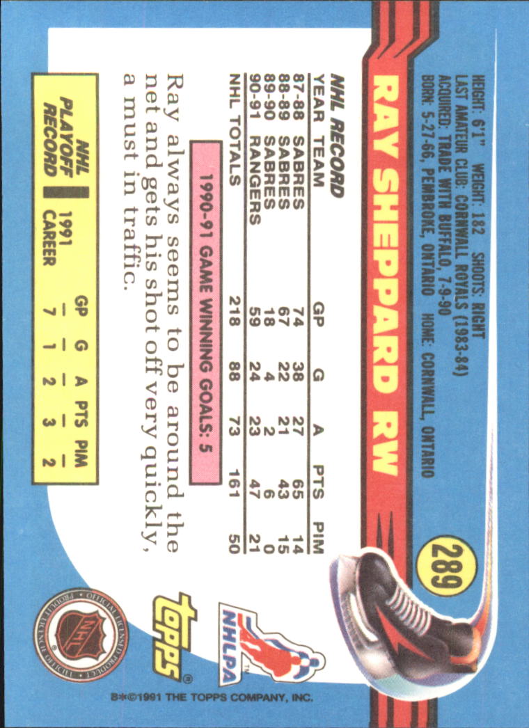 1991-92 Topps Hockey (Pick Card From List 1-307) C60 05-24 - Picture 461 of 495
