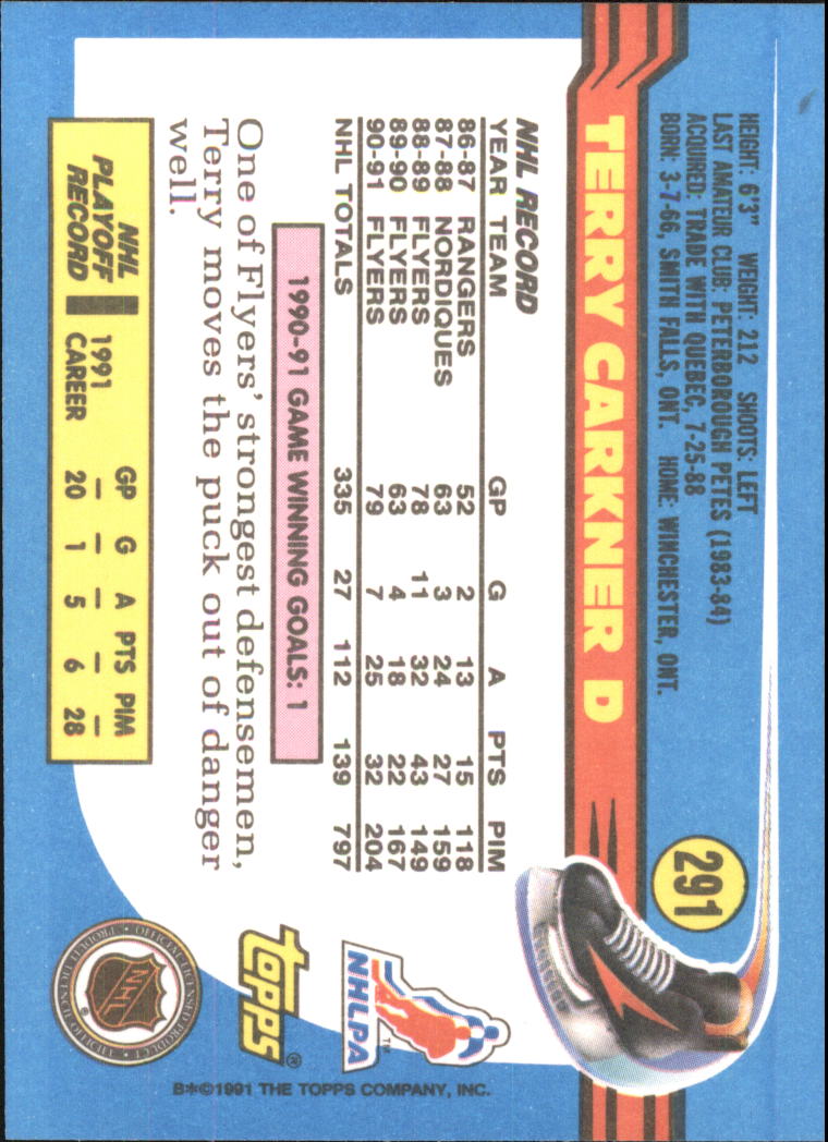 1991-92 Topps Hockey (Pick Card From List 1-307) C60 05-24 - Picture 465 of 495
