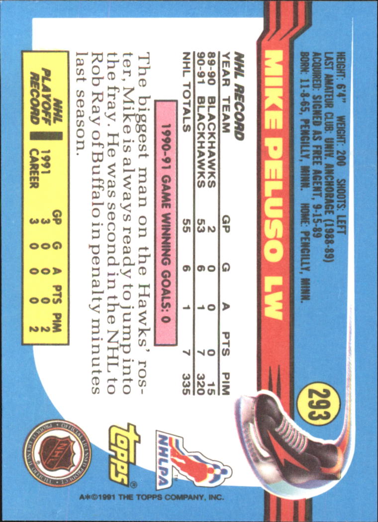 1991-92 Topps Hockey (Pick Card From List 1-307) C60 05-24 - Picture 469 of 495