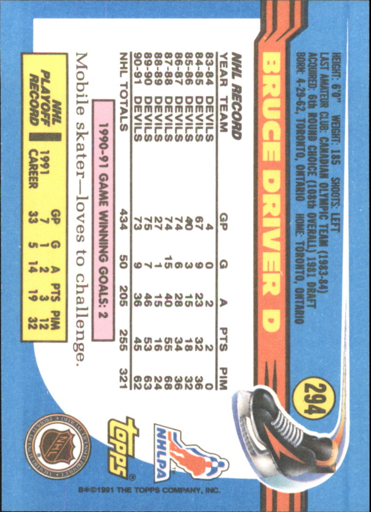 1991-92 Topps Hockey (Pick Card From List 1-307) C60 05-24 - Picture 471 of 495