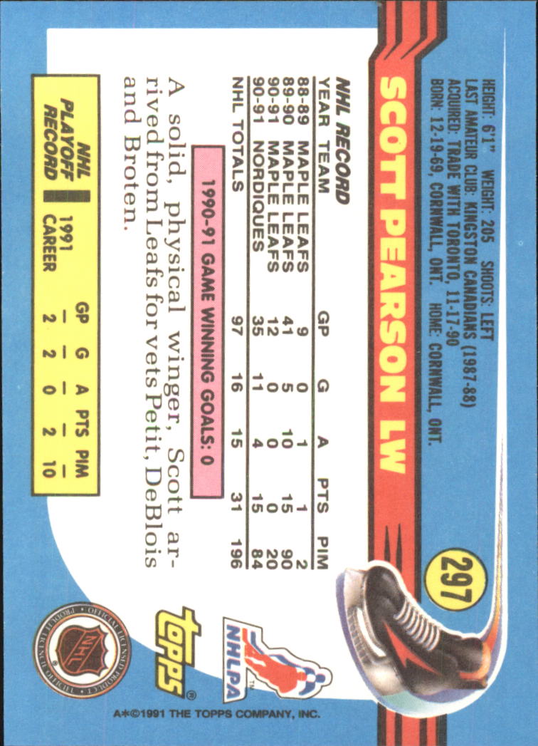1991-92 Topps Hockey (Pick Card From List 1-307) C60 05-24 - Picture 477 of 495