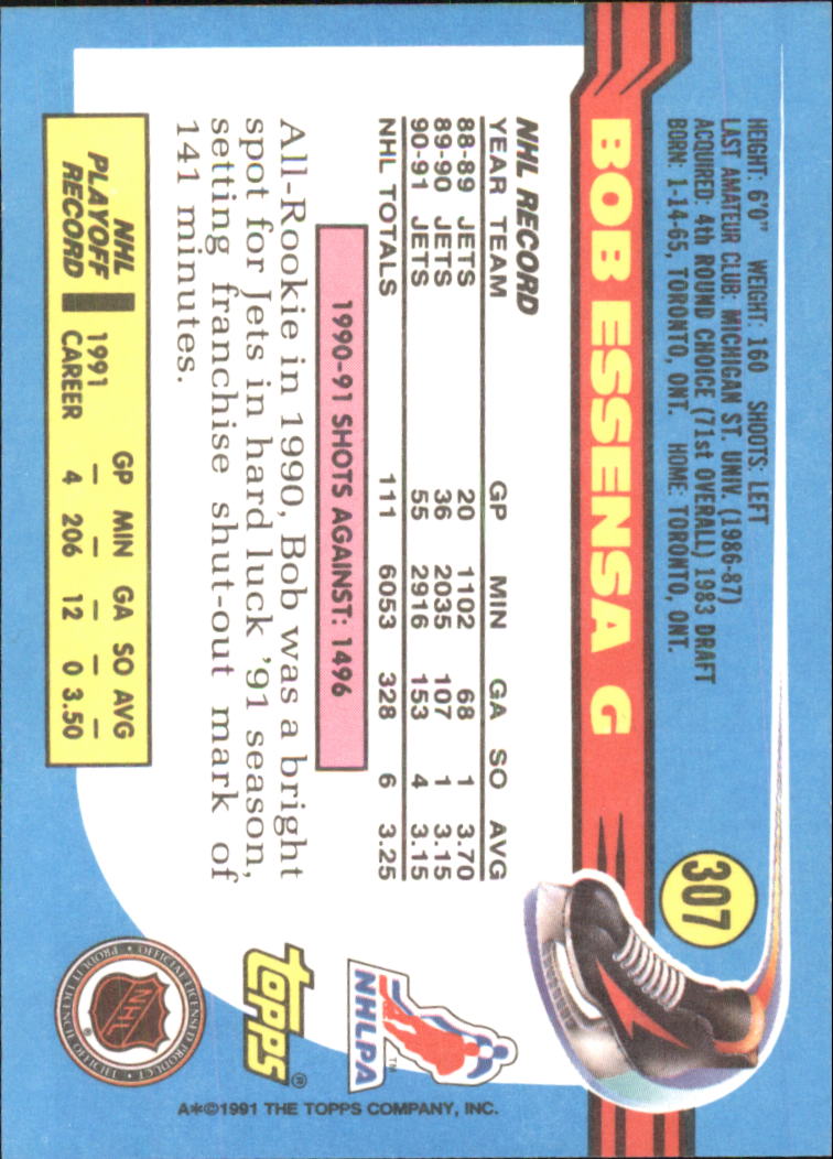 1991-92 Topps Hockey (Pick Card From List 1-307) C60 05-24 - Picture 495 of 495