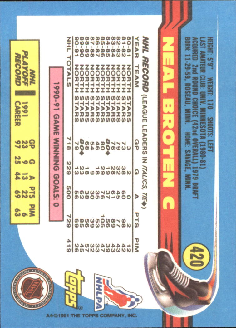 A8403- 1991-92 Topps Hockey Cards 401-528 +Inserts -You Pick- 15+ FREE US SHIP - Picture 39 of 247