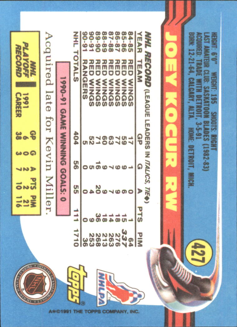 A8403- 1991-92 Topps Hockey Cards 401-528 +Inserts -You Pick- 15+ FREE US SHIP - Picture 51 of 247