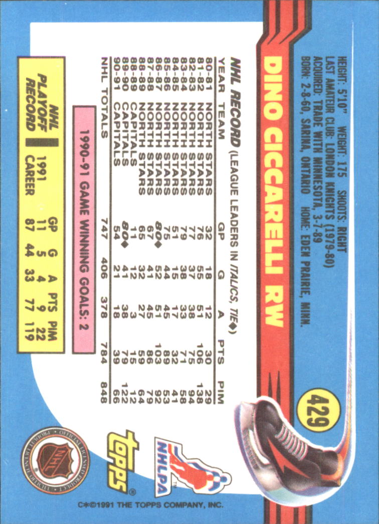 A8403- 1991-92 Topps Hockey Cards 401-528 +Inserts -You Pick- 15+ FREE US SHIP - Picture 55 of 247