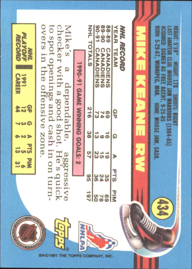 A8403- 1991-92 Topps Hockey Cards 401-528 +Inserts -You Pick- 15+ FREE US SHIP - Picture 65 of 247