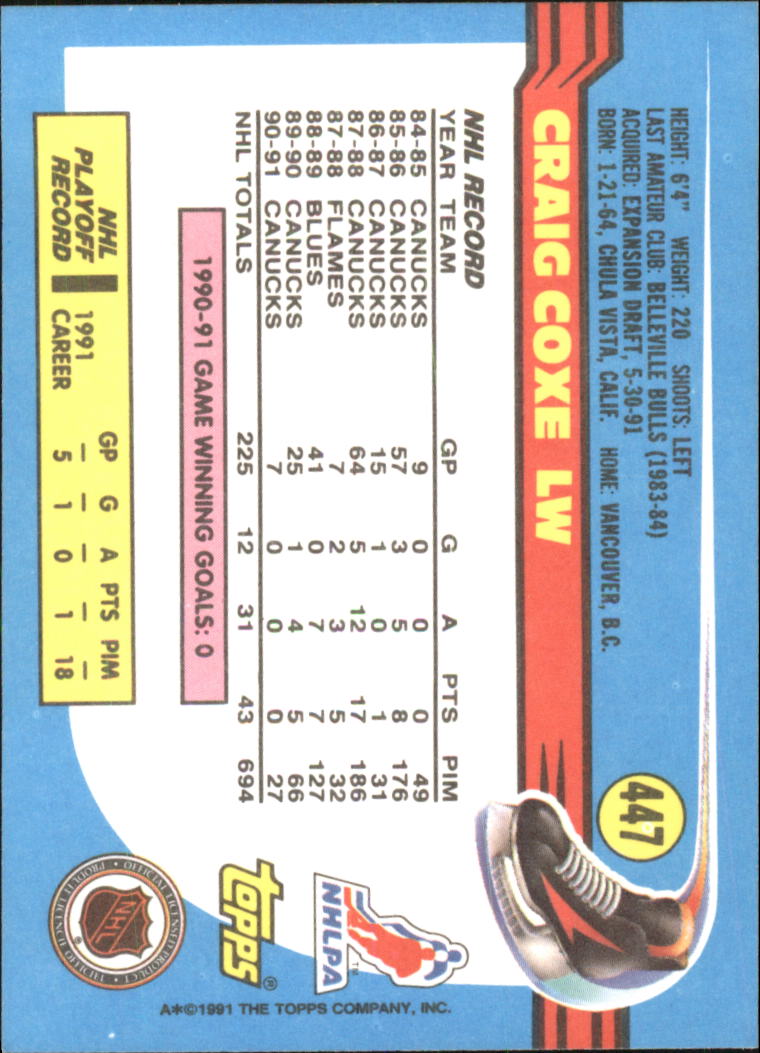 A8403- 1991-92 Topps Hockey Cards 401-528 +Inserts -You Pick- 15+ FREE US SHIP - Picture 87 of 247