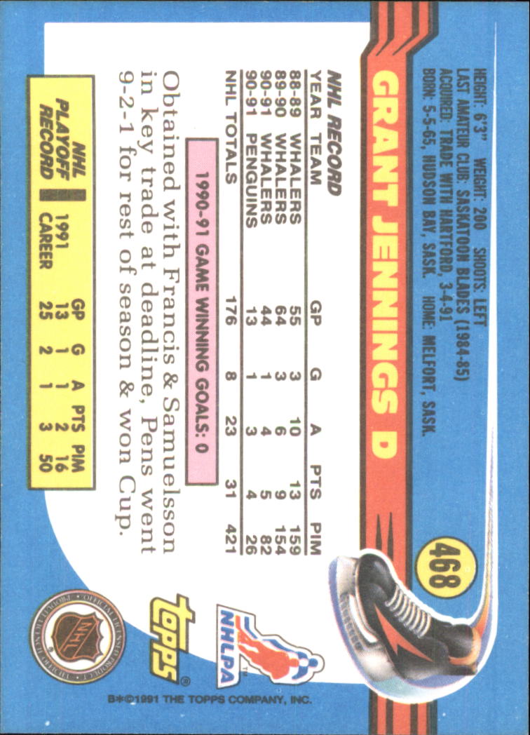 A8403- 1991-92 Topps Hockey Cards 401-528 +Inserts -You Pick- 15+ FREE US SHIP - Picture 129 of 247