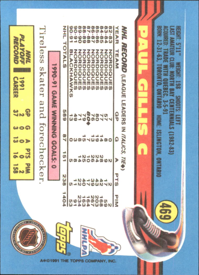 A8403- 1991-92 Topps Hockey Cards 401-528 +Inserts -You Pick- 15+ FREE US SHIP - Picture 131 of 247